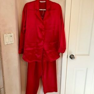 NWOT Victoria’s Secret Vintage Satin Red Pajamas